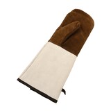 thumbnail of Schneider - Leren ovenwanten, 450 mm, bruin, met grijze manchetten