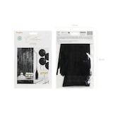 thumbnail of Lametta Vorhang 100x200cm Folienvorhang Fransenvorhang Foto Hintergrund Fotoshootings Partyvorhang Disco & Party Deko Schwarz