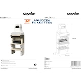 thumbnail of MF - Barbecue Prefabbricato in Muratura per Legna e Carbone Modello Bailen Plus (Grigio Beige - 86,5 x 58 x 220 cm) REF: 8888 - Uso Esterno