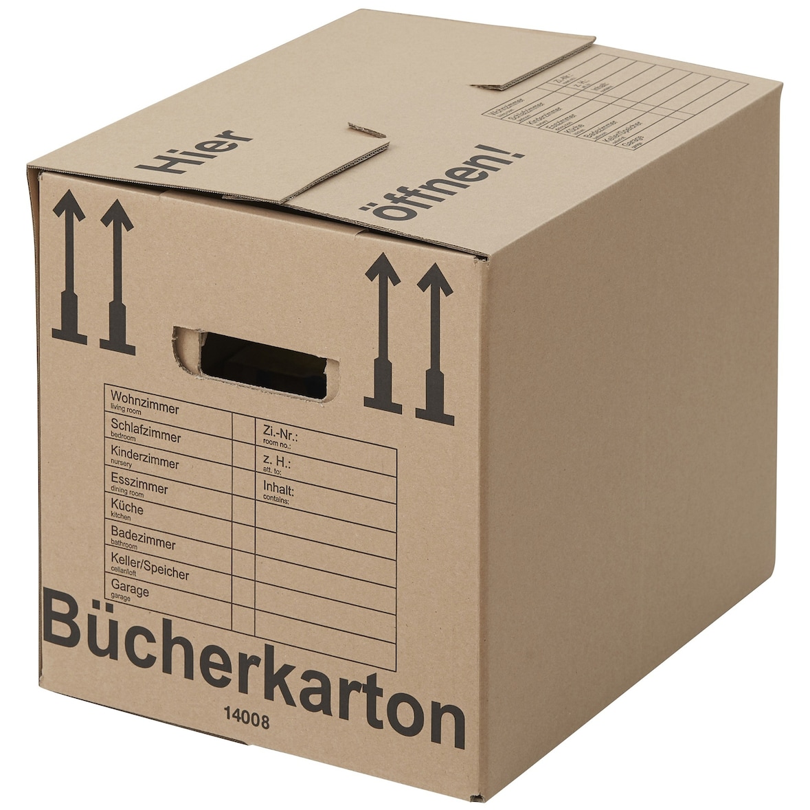 10 x Bücherkarton Compact 40 kg Traglast stabiler Umzugskarton Bücherkiste Umzug 2-wellige Movebox BB-Verpackungen