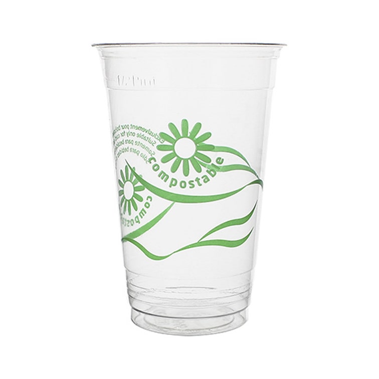 MONOUSO - Sustainable Earth PLA Beker "groen Spirit"  Transparant  310ml (50 stuks)
