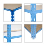 thumbnail of PROREGAL Schwerlastregal Giant Muli | HxBxT 250x110x50cm | Fachlast 200kg | Blau | Stecksystem Lagerregal Regalsystem Steckregal