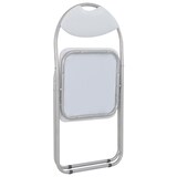 thumbnail of Sillas de comedor plegables 4 unidades cuero sintético blanco