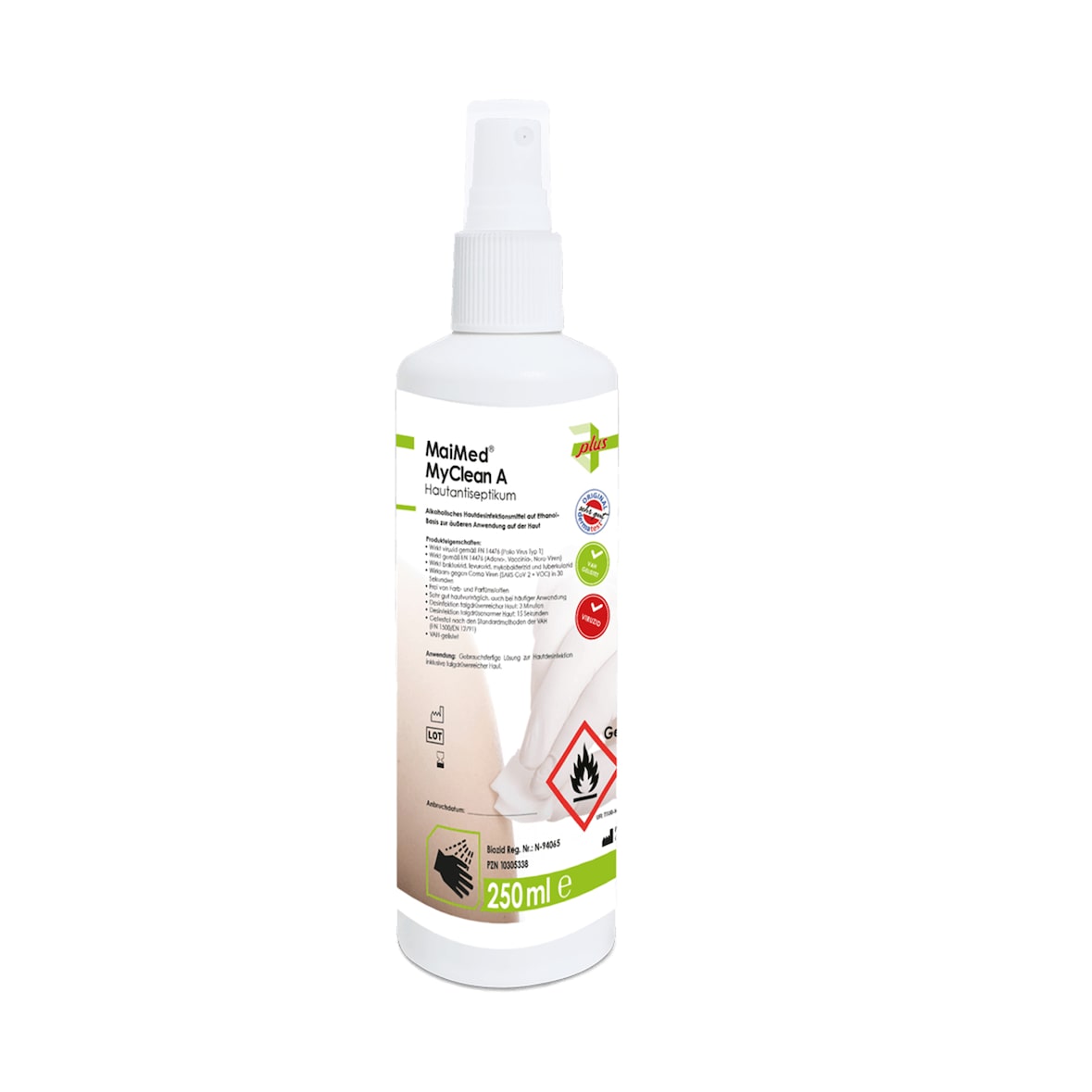 MaiMed MyClean A - alkoholisches Hautdesinfektionsmittel - 12 x 250ml - Desinfektion