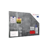 thumbnail of ALLboards Metallische Magnettafel BETONMAUER ZEMENTMAUER 60x40cm Memoboard für jede Art von Magneten Magnetpinnwand + 4 Marker, 10 Magnete
