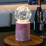 thumbnail of LED Solar Tischlampe GLOW rosa Kugelleuchte mit Drahtlichterkette für Terrasse