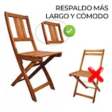 thumbnail of YOEVU -Set de Madera de Acacia 3 piezas, 1 Mesa y 2 Sillas Plegables, Conjunto de Jardín Compacto y Duradero, Ideal para Terrazas, Balcones y Patio