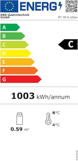 thumbnail of Tischkühlvitrine RT-78 G LED (silber)