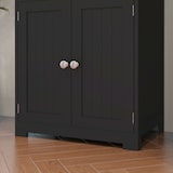 thumbnail of Alacena de cocina aparador de comedor armario de cocina con 4 puertas 2 estantes abiertos y estante ajustable para salón 60x30x162 cm negro
