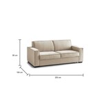thumbnail of Dmora Divano Letto Addolorata, Divano a 3 posti, 100% Made in Italy, Sofà Soggiorno con apertura girevole, in tessuto imbottito, Cm 200x95h90, Beige