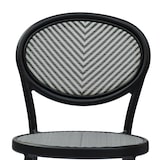 thumbnail of METRO PROFESSIONAL Gastro Stuhl stapelbar Olivara, Aluminium/ Textilen-Bespannung, weiß/schwarz