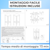 thumbnail of Set de 2 taburetes de bar altos 78 cm marrón nogal Mod. FIRENZE ROMA by Yelloo