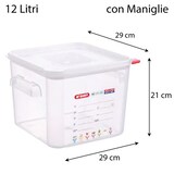 thumbnail of Araven vierkante container van 12 liter, 28,5 x 28,5 x 21 cm, PP, met luchtdicht deksel.