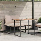 thumbnail of vidaXL Garten Essgruppe 2 pcs Taupe Stahl