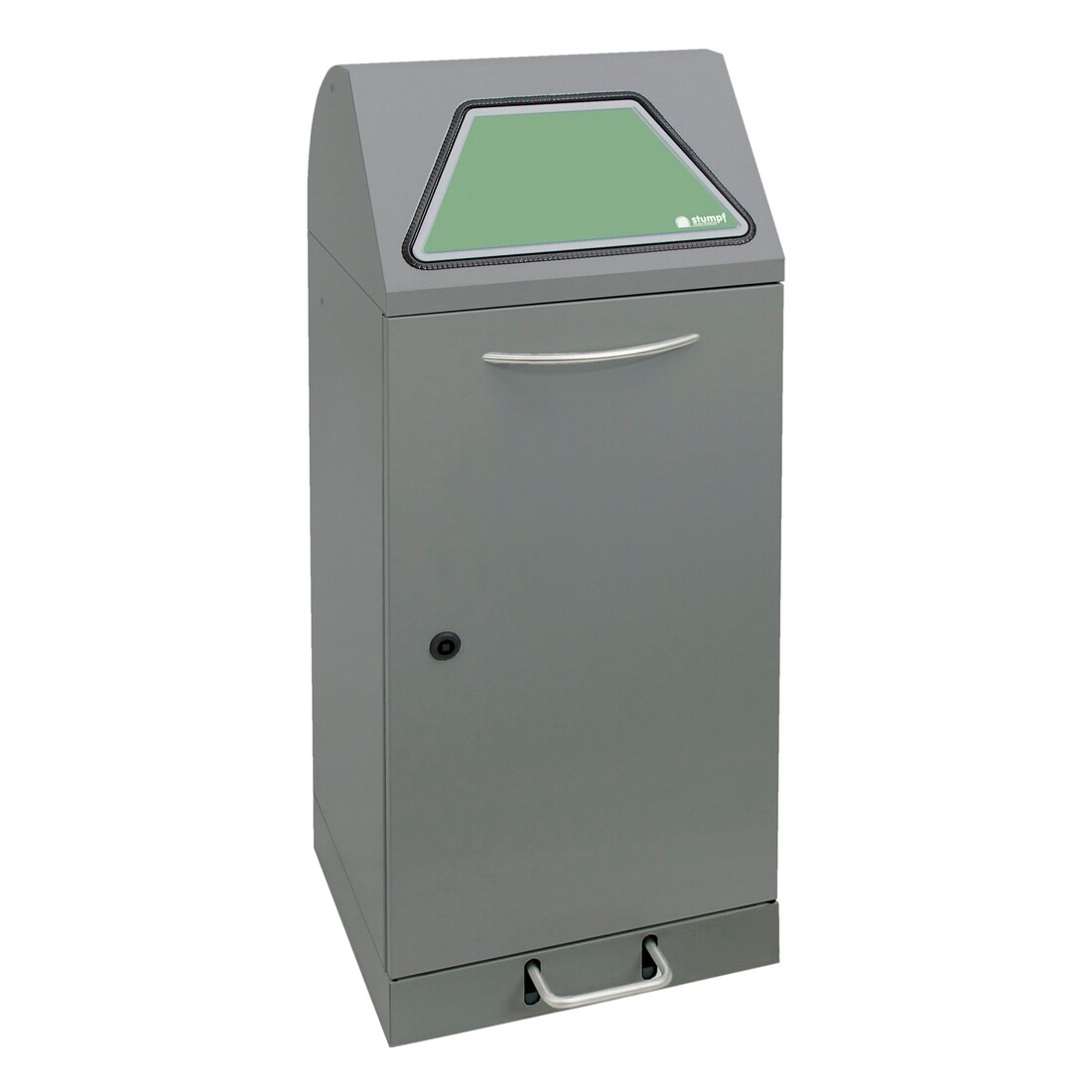 Abfalltrennung Modul-Vario 75 graualu-struktur, verz. Innenbehälter, 75 Liter, Trethebel