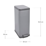 thumbnail of STM18 Mülleimer Treteimer 18l inkl. Inneneimer Softclose-Deckel Silber