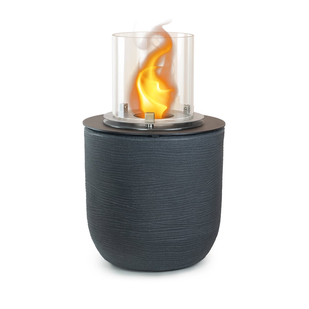 Divina Fire -  Bioethanol-Kamin-Gartenkohlebecken für drinnen und draußen RAFFAELLO Ghisa Grigio d.35 x h55