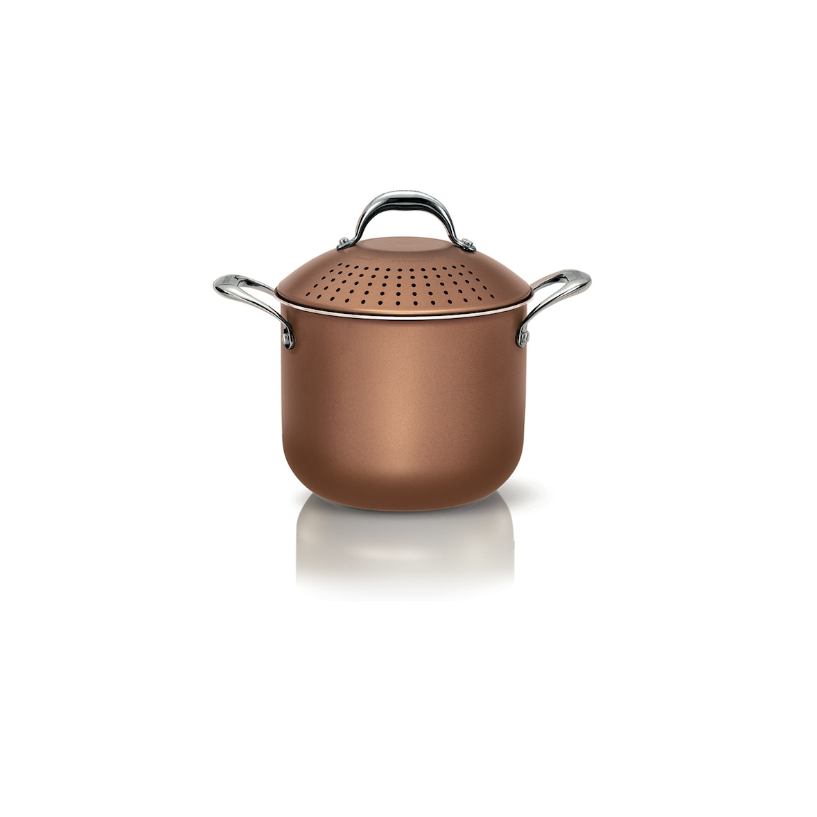 Pensofal pastasì family in alluminio antiaderente diam.20cm, capacità 5 lt., magnifiqa, pen6918, rame