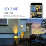 thumbnail of Camera IP WiFi 2x3MP Dual Lens Écran Double Voix Bidirectionnelle Détection Mouvement Noir YONIS