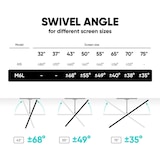 thumbnail of ONKRON Supporto a Parete Girevole e Inclinato per TV da 40-75", fino a 45,5 kg, VESA 200x100-600x400, M6L-W Bianco