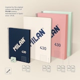 thumbnail of MILAN 430 - Libreta A4 Encolada. Papel Cuadriculado 48 Hojas 95gr Rosa