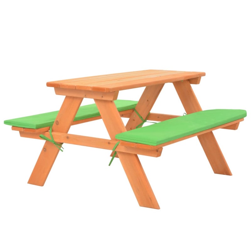 vidaXL Kinder-Picknicktisch mit Bänken 89x79x50 cm Massivholz Tanne : Farbe - Braun