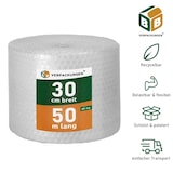 thumbnail of 2 x Luftpolsterfolie (0,3 x 50 m) Knallfolie Noppenfolie Polsterfolie 2-lagig 60 my Umzug BB-Verpackungen