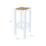 thumbnail of MUEBLEAR - Witte hoge rustieke Kruk