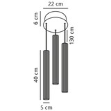 thumbnail of Suspension VICO 3-Rondel Métal Noir, H.40 - IP20 - GU10 / Intérieur