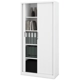 thumbnail of Aktenschrank abschließbar KETI - Rolladentüren, 5 Ebenen | Büroschrank aus Stahl Metallschrank Werkstatt Werkzeugschrank, 185x90x45cm Weiß