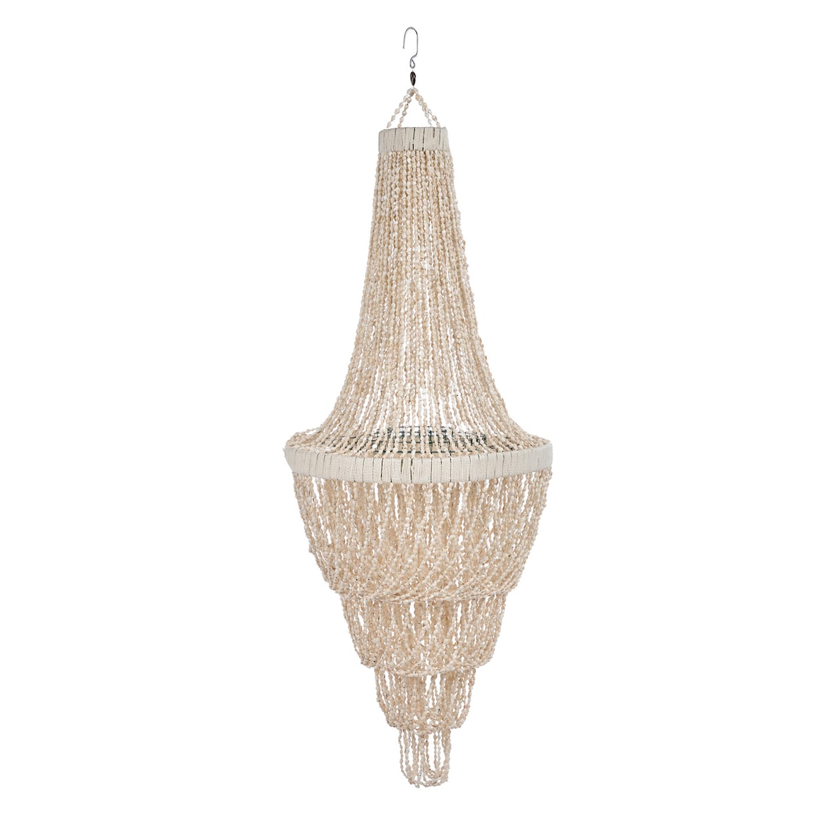 Bazar Bizar Suspension en coquillages et fer H85 cm naturel
