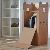 thumbnail of 5 x Kleiderbox mini 40 kg Traglast stabiler Kleiderkarton mit Kleiderstange 2-wellig Umzugskarton Textilkarton BB-Verpackungen