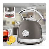 thumbnail of Proficook WKS 1192 Hervidor Agua Eléctrico, 1,7L, Acero Inox, Indicador Temperatura, Resistencia Oculta, Base 360º, Gris, 2200W