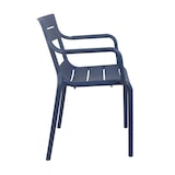 thumbnail of Lot de 4 fauteuils de terrasse en plastique bleu pacific
