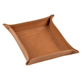 thumbnail of Sonnenleder Ablageschale Leder 26x26cm Taschenleerer Schale Lederschale Stiftschale natur braun Vide Poche