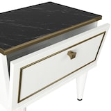 thumbnail of Wellhome - Tamesis Nachttisch 50x47,2x34,8 cm in Weiß, Gold und Schwarz