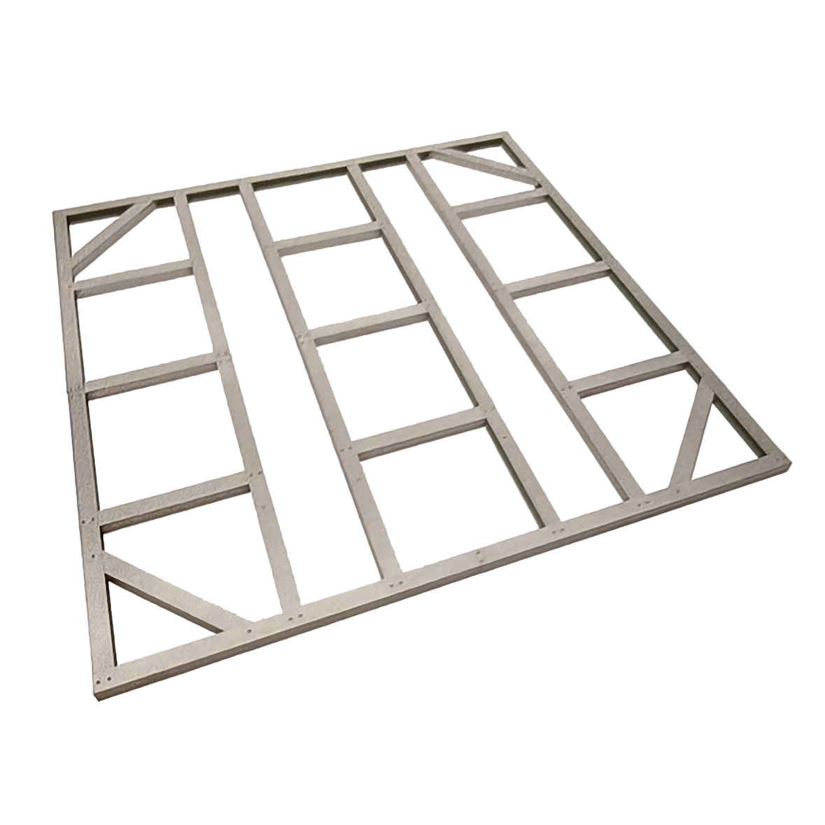 telaio per pavimento in  acciaio galvanizzato per casetta a due falde 308x249