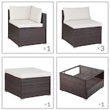 thumbnail of CASARIA® Polyrattan Lounge Set Perth braun/creme