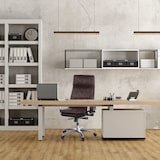 thumbnail of Sedia da ufficio / poltrona presidenziale VILLA 20 nappa marrone hjh OFFICE