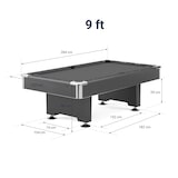 thumbnail of Automaten Hoffmann Billardtisch "Club Pro III", EuroSpeed, Grün, 9 ft (Spielfeld 254x127 cm)