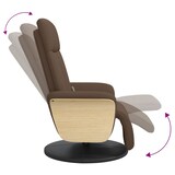 thumbnail of vidaXL Massagesessel mit Fußteil Braun Stoff