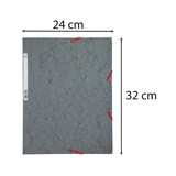 thumbnail of Exacompta  Cod. 55511E - Cartella 3 lembi con elastici in cartoncino lustré 400 g/mq - 24x32cm grigio - Confezione da  25 pz.