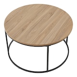 thumbnail of Helloshop26 - Mesa de centro redonda 80 cm de diâmetro preta com efeito madeira 03_0008451