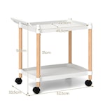 thumbnail of COSTWAY Carrinho de Serviço, 2 Níveis, Prateleira Rebaixada com Rodas, Carrinho de Cozinha com Freios e Alça, Prateleira de Cozinha para Sala de Estar