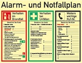 thumbnail of Schild Alarm- und Notfallplan ISO 7010, Kunststoff, nachleuchtend, 50-mcd, 620x480 mm