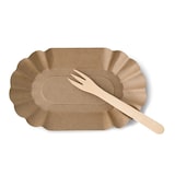 thumbnail of greenbox - Pappschalen 19,5 x 11 x 3 cm, braun, oval, 1000 St.