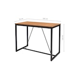 thumbnail of METRO PROFESSIONAL Gastro Stehtisch Lynx, Alu/Eukalyptus, 142 x 70 cm, rechteckig, schwarz