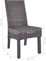 thumbnail of vidaXL Esszimmerstühle 6 Stk. Braun Kubu Rattan und Mangoholz