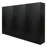 thumbnail of PROREGAL Mega Deal 3x Flügeltürenschrank ELEPHANT Metall Aktenschrank komplett montiert abschließbar 180x80x40cm Stahl 4 Ebenen Stahlschrank Schwarz