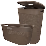 thumbnail of Curver Pack Colada Cesto 45L + Cesta con tapa 55L marrón